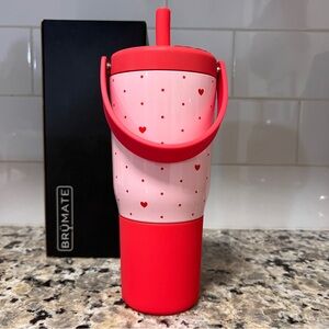 BNIB LIMITED EDITION BruMate RESA 25oz RED HEARTS Straw Tumbler, BE MINE